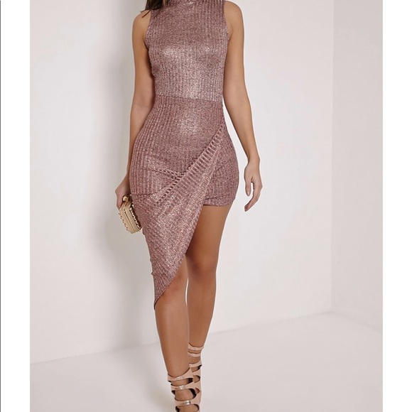 pretty little thing asymmetric dress